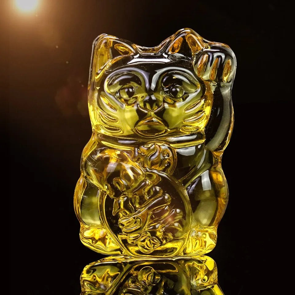 Oggetto regalo di design – Statuette Chat Chanceux Jaune - le Chat Chanceux