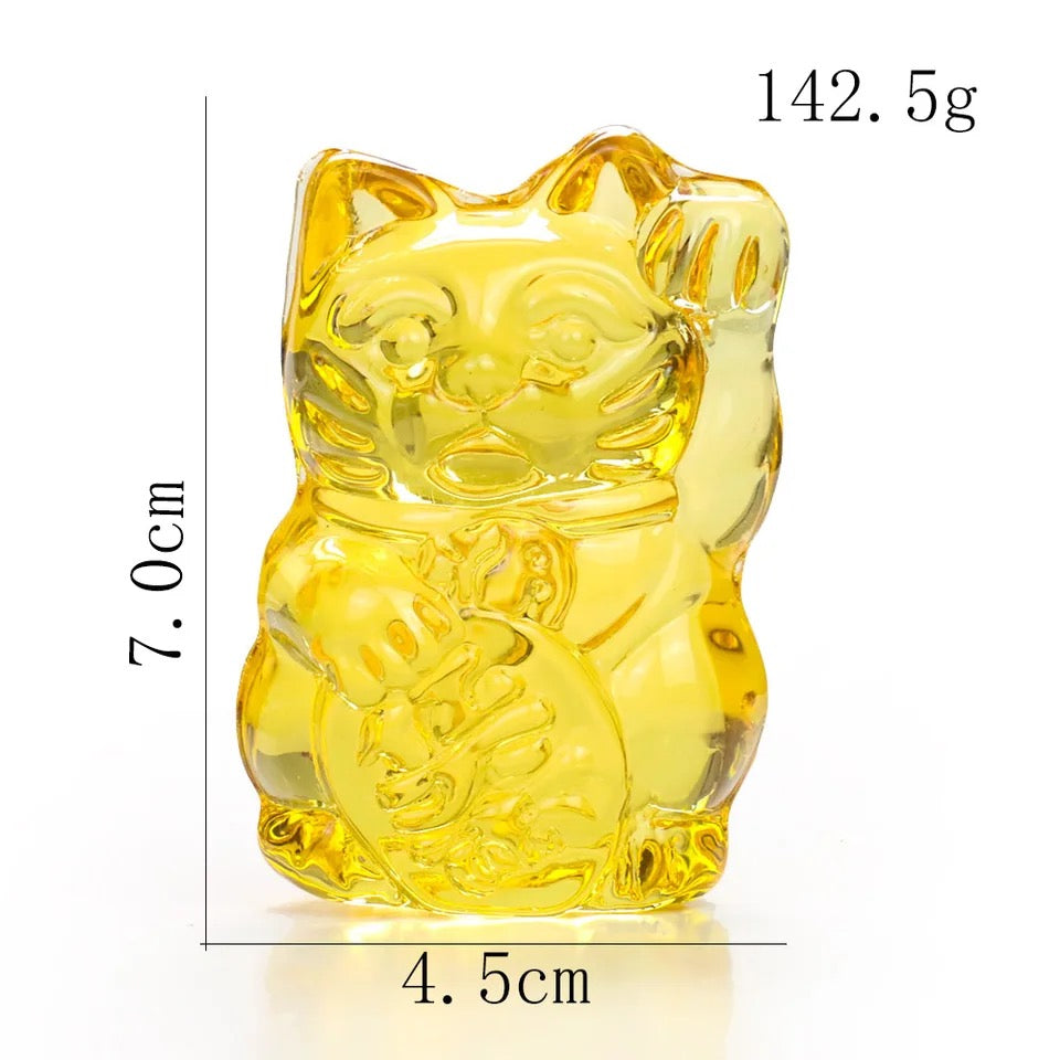 Oggetto regalo di design – Statuette Chat Chanceux Jaune - le Chat Chanceux