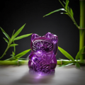 Statuette Chat Chanceux Violet | Oggetti di design e regali originali