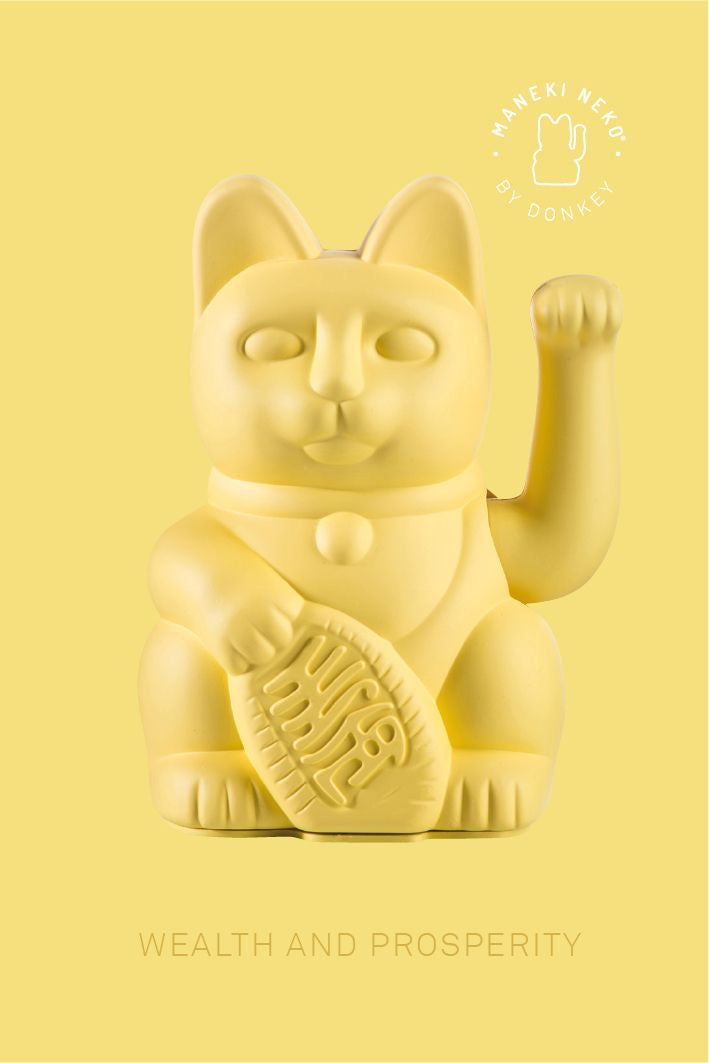 Oggetto regalo di design – Chat Chanceux Jaune - le Chat Chanceux