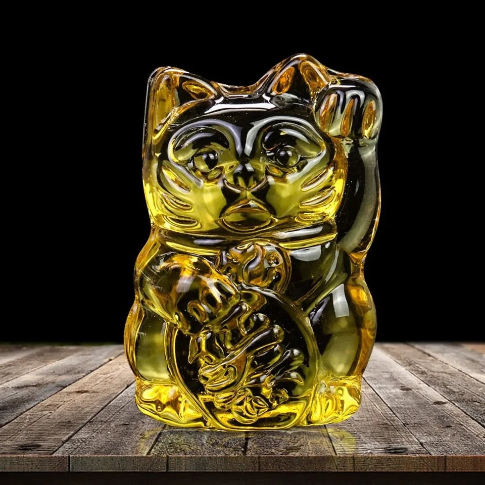 Oggetto regalo di design – Statuette Chat Chanceux Jaune - le Chat Chanceux