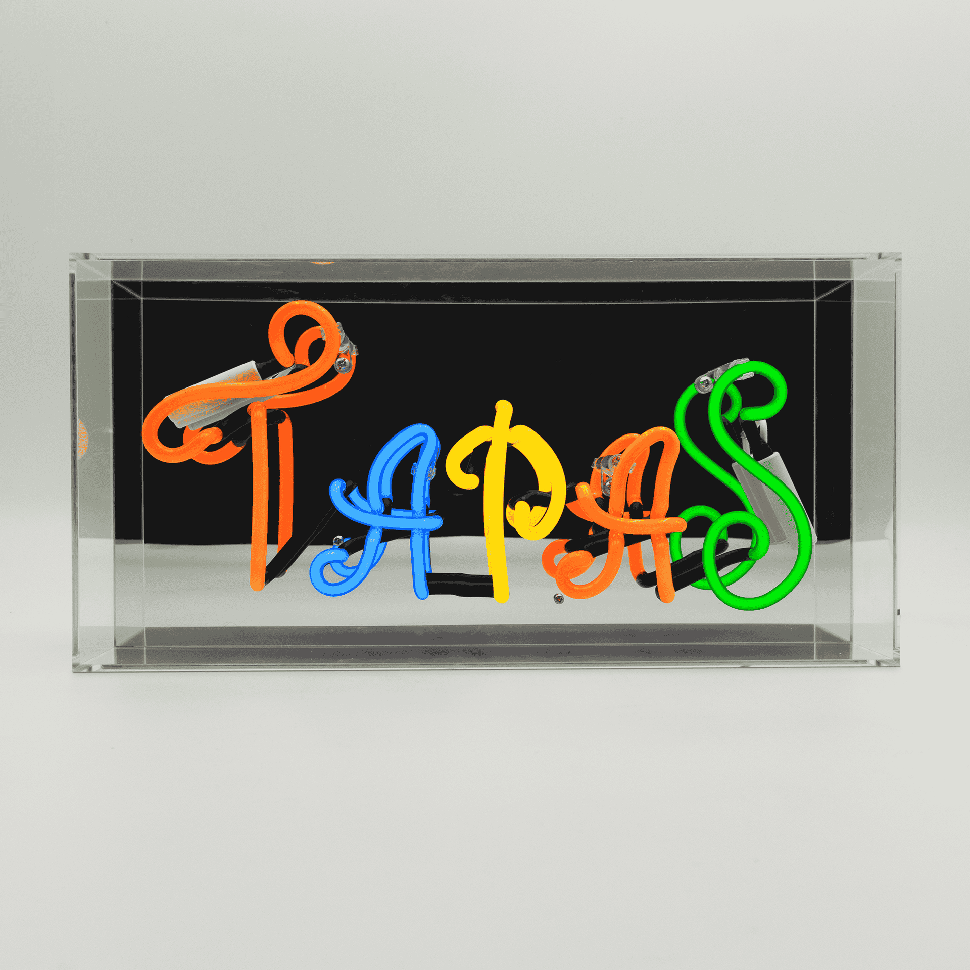 'Tapas' Neon Box Sign