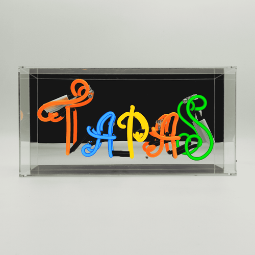 'Tapas' Neon Box Sign