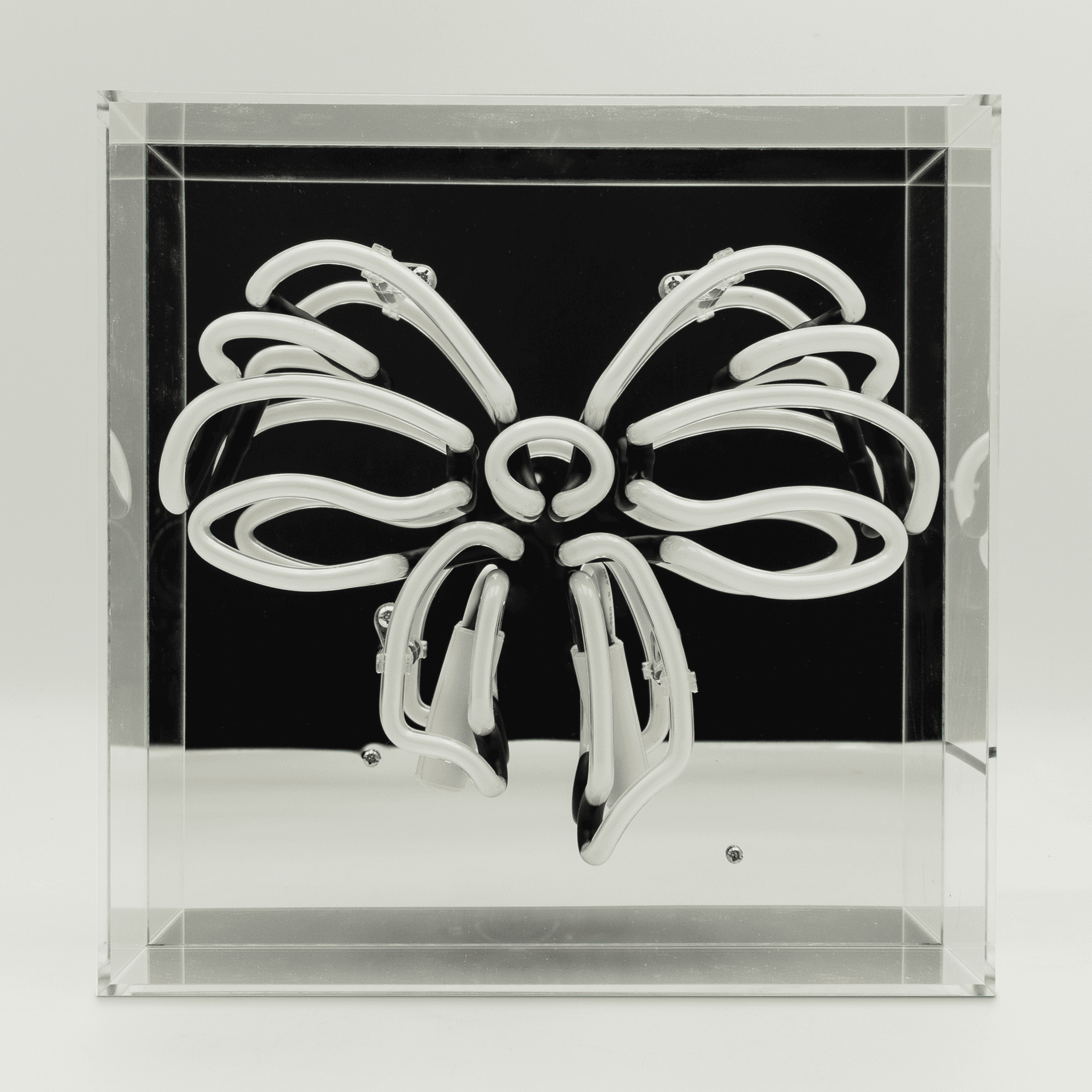 'Bow' Glass Neon Sign