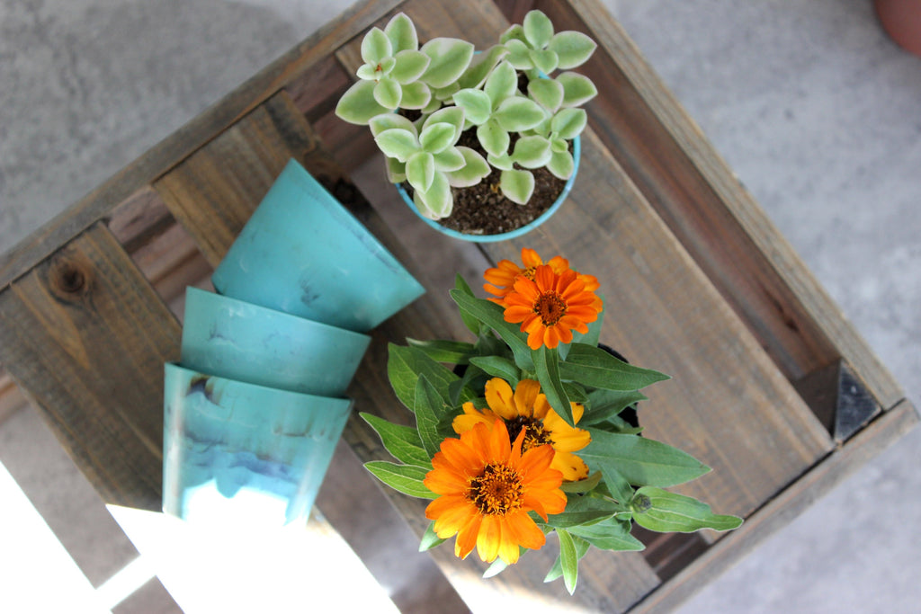 Kleiner marmorter Topf