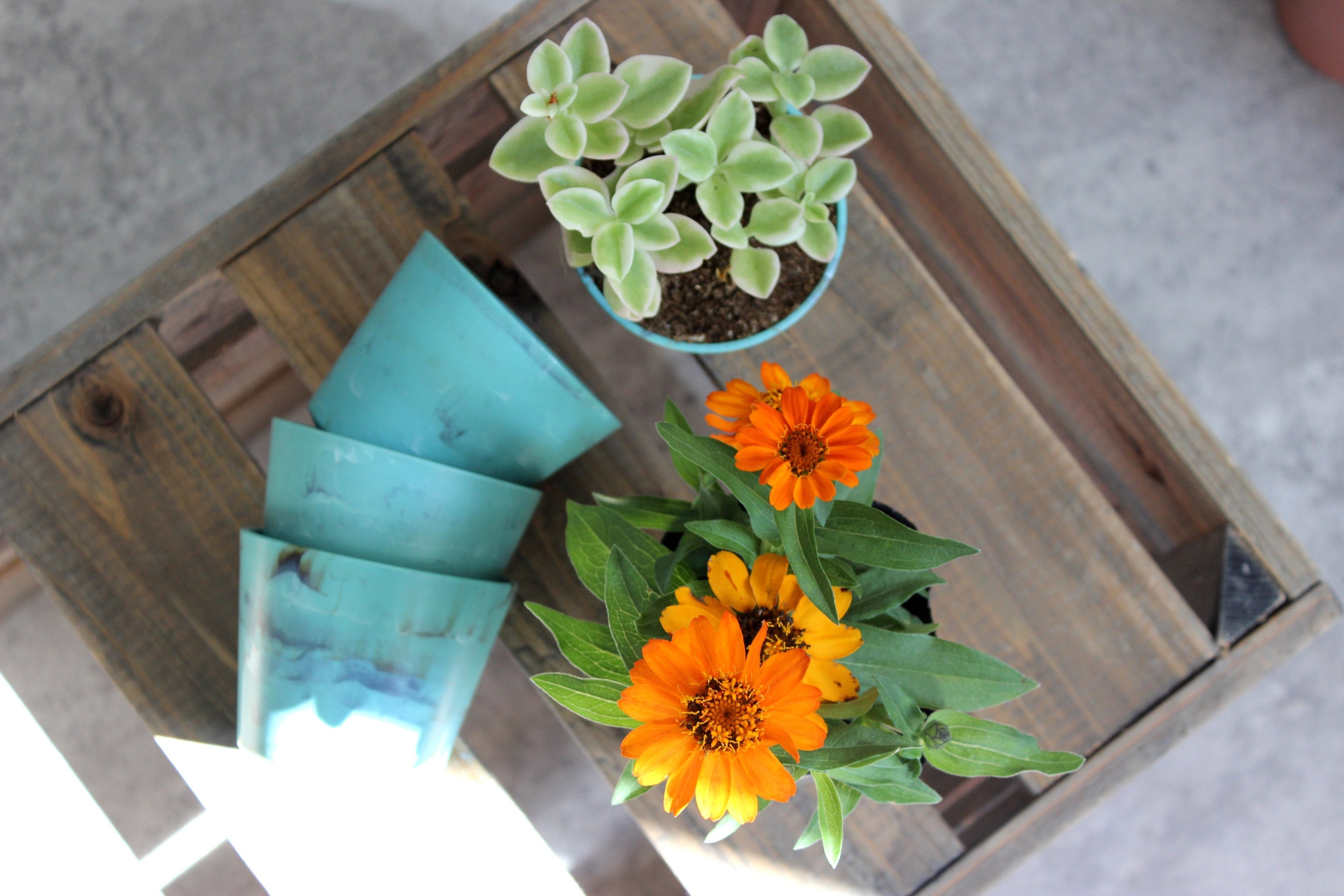 Kleiner marmorter Topf