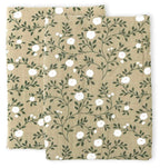 Lot de 2 langes en coton bio - Fleurs Sauge – A Little Lovely Company