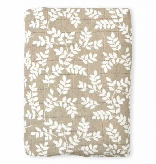Lange XL en coton bio - Feuilles Taupe – A Little Lovely Company
