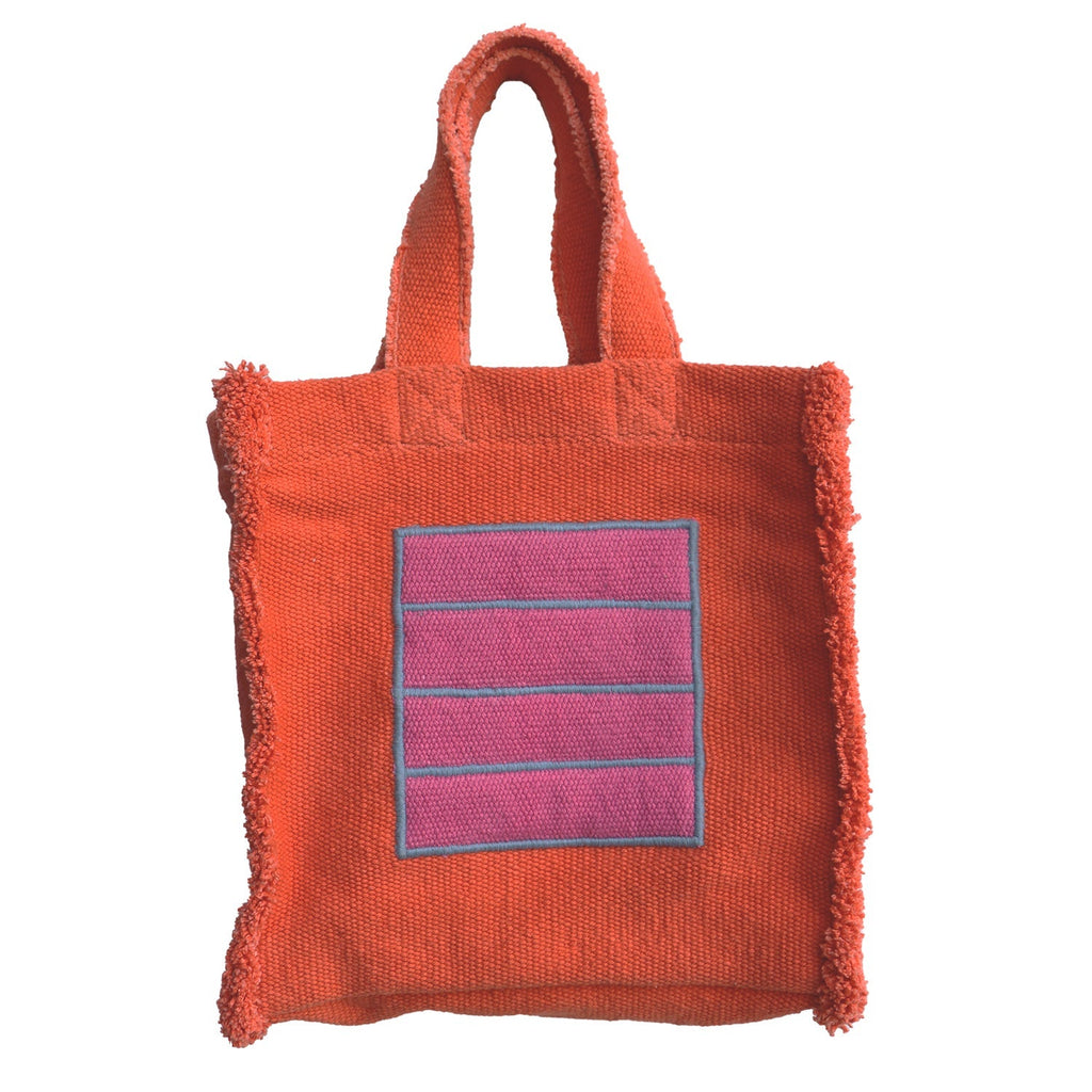Sac à main textile orange Cell – Oli&Carol x Peter Halley