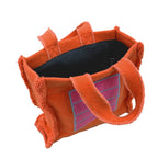Sac à main textile orange Cell – Oli&Carol x Peter Halley – vue produit 2