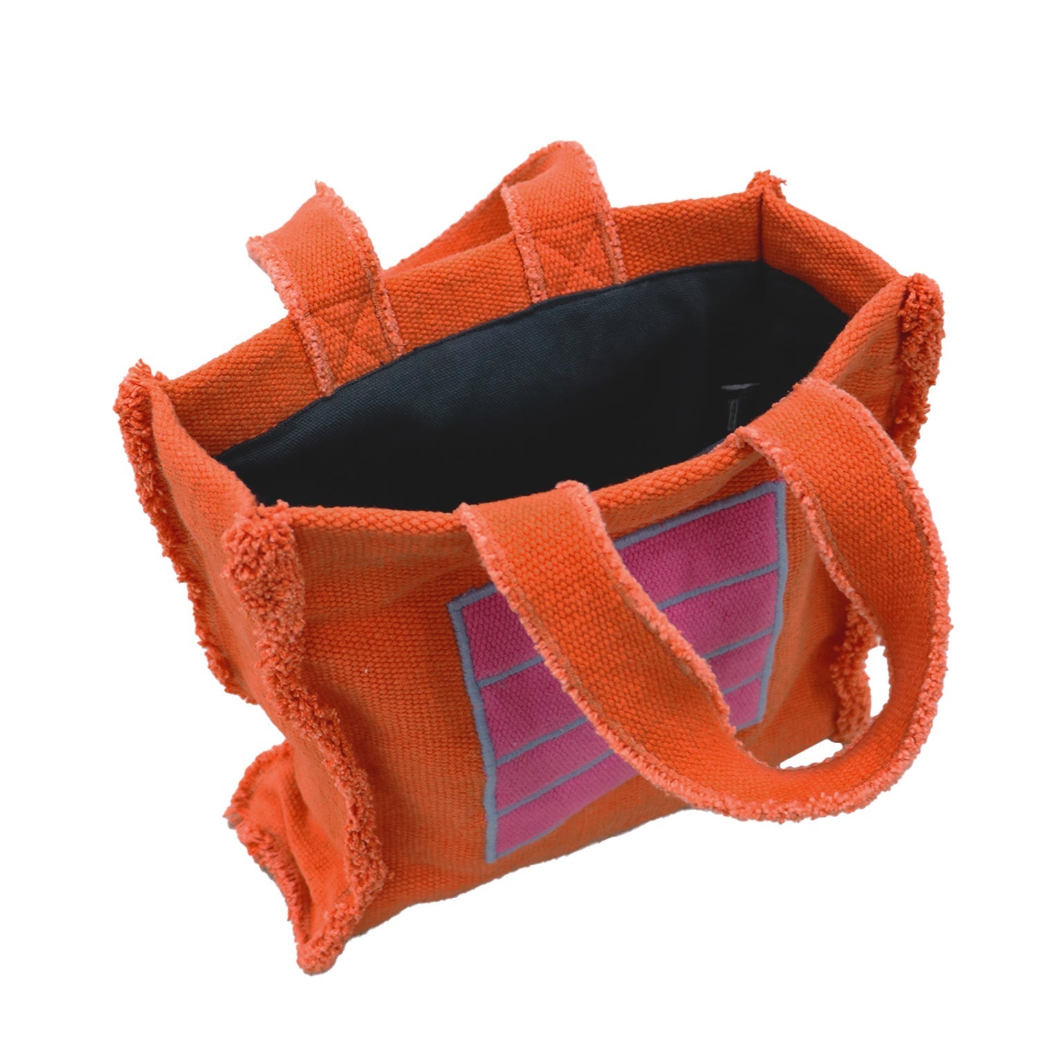 Sac à main textile orange Cell – Oli&Carol x Peter Halley – vue produit 2