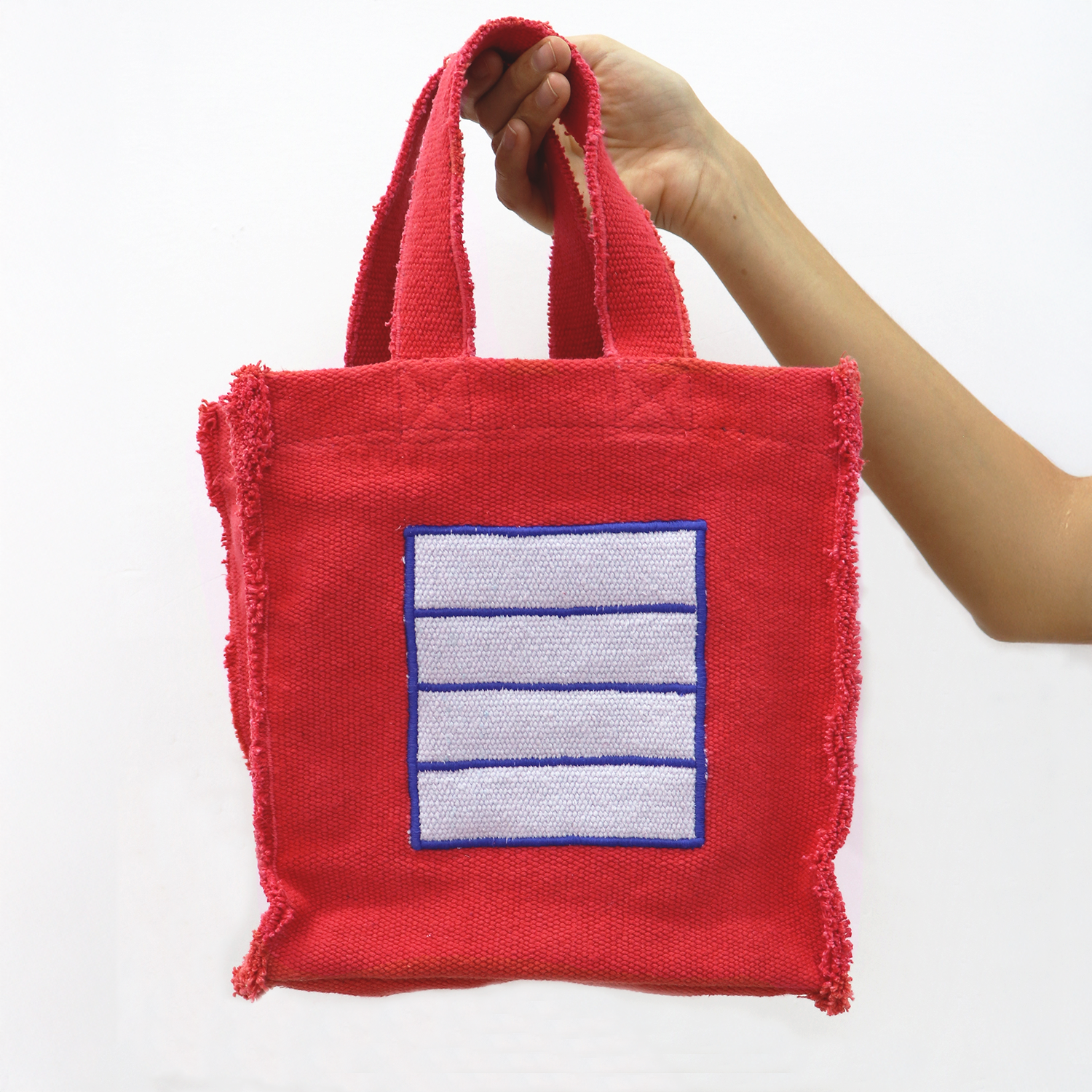 Sac à main textile rouge Cell – Oli&Carol x Peter Halley – vue produit 3