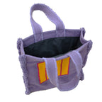 Sac à main textile violet Cell – Oli&Carol x Peter Halley – vue produit 3
