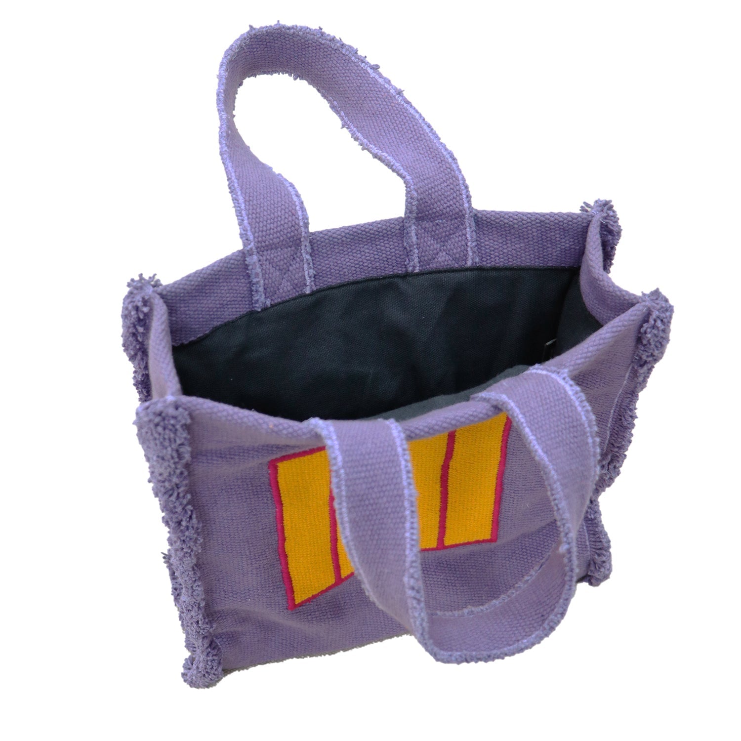Sac à main textile violet Cell – Oli&Carol x Peter Halley – vue produit 3