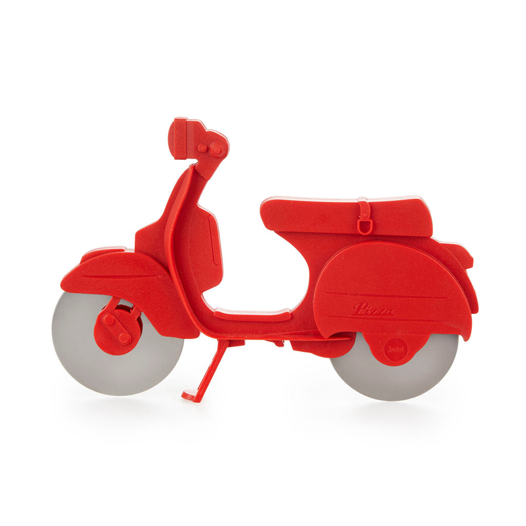 Roulette à pizza Scooter Retro Rouge