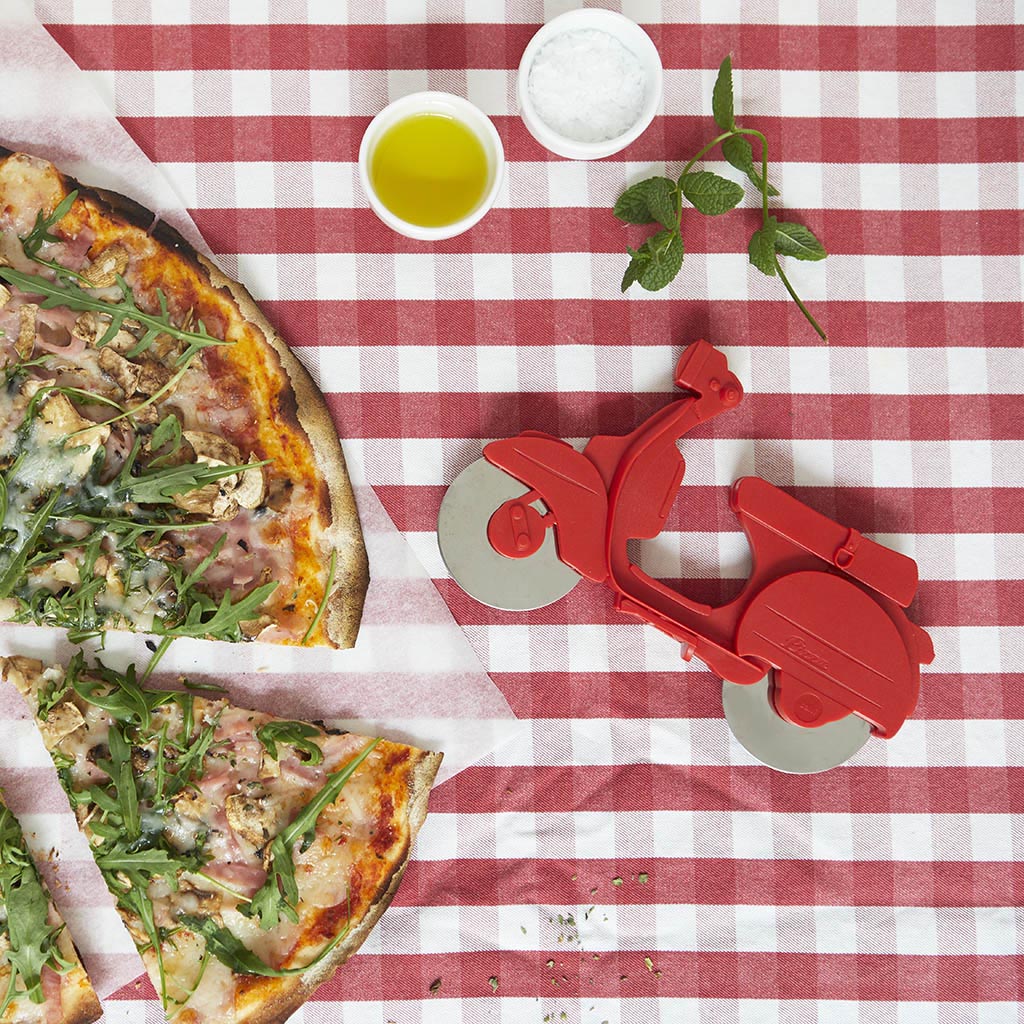 roulette a pizza scooter retro rouge balvi 