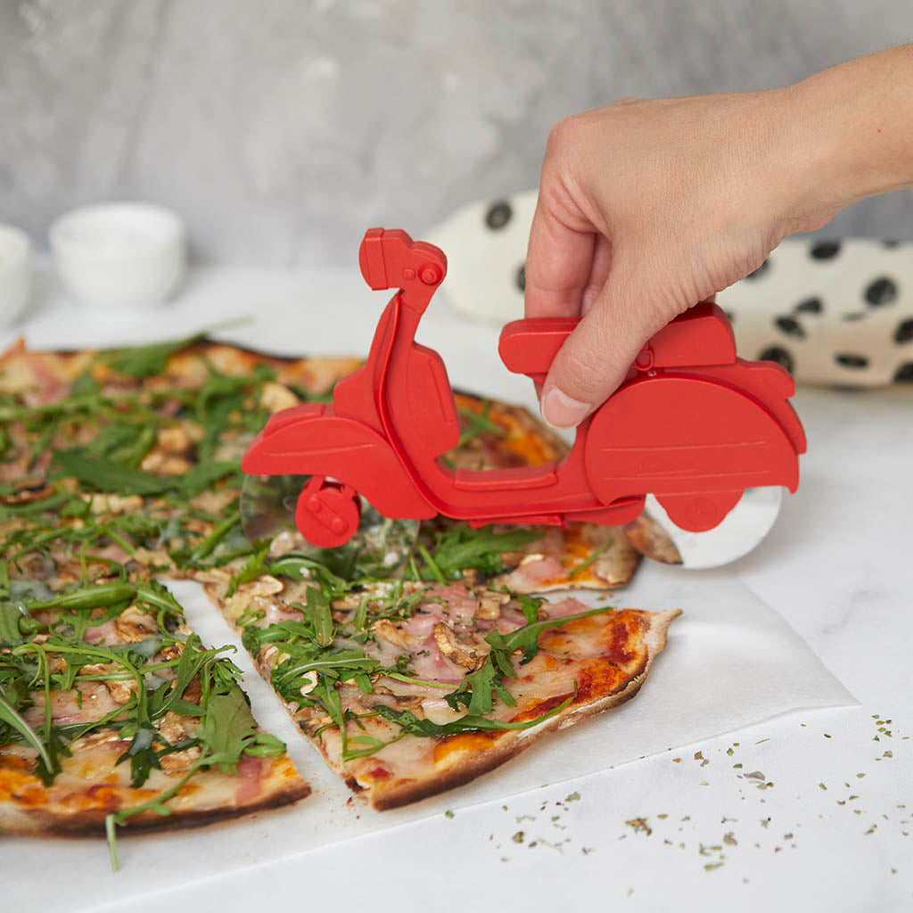 roulette a pizza scooter retro rouge balvi 