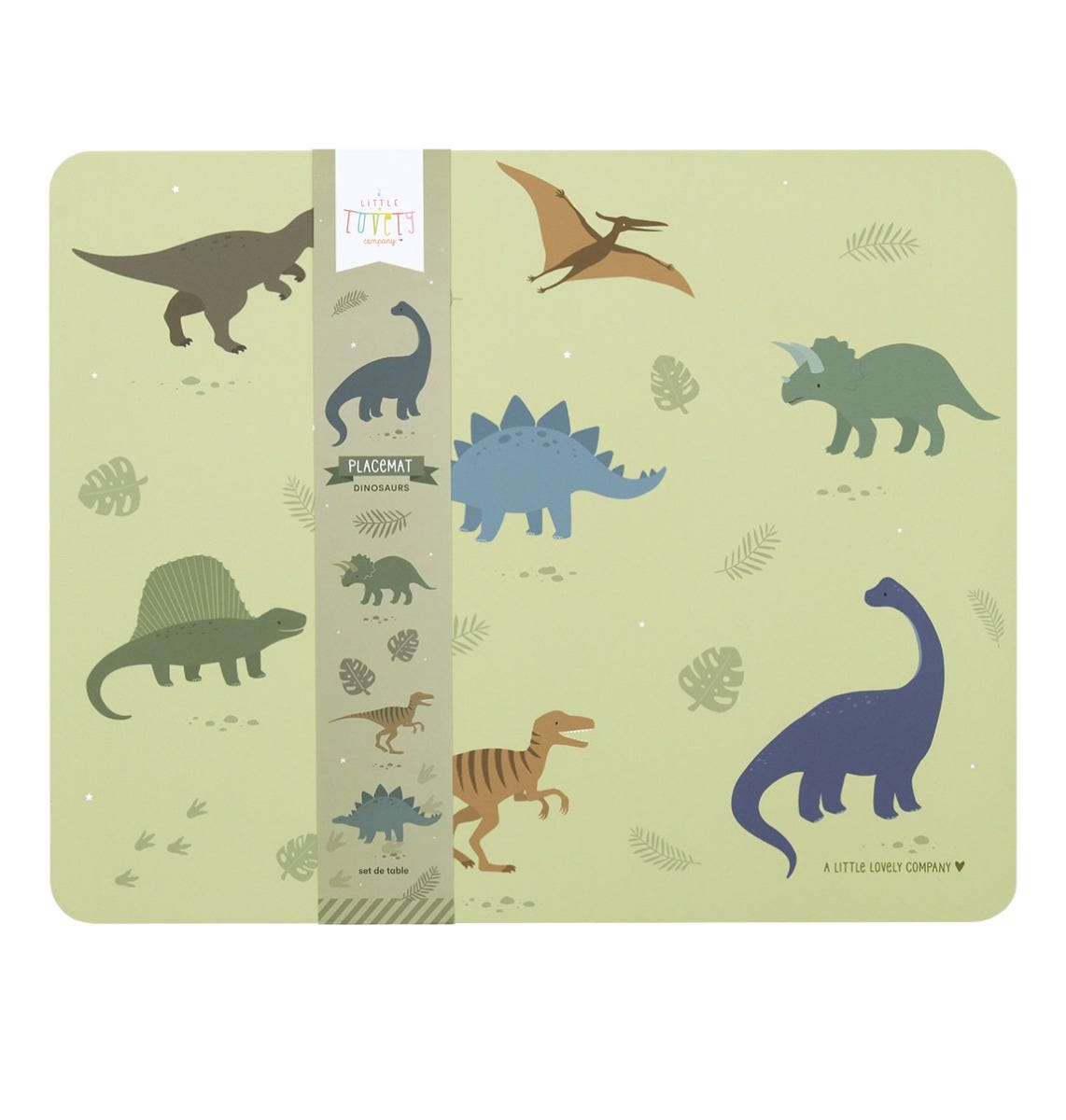 Set de table enfant - Dinosaures – vue 3 – A Little Lovely Company