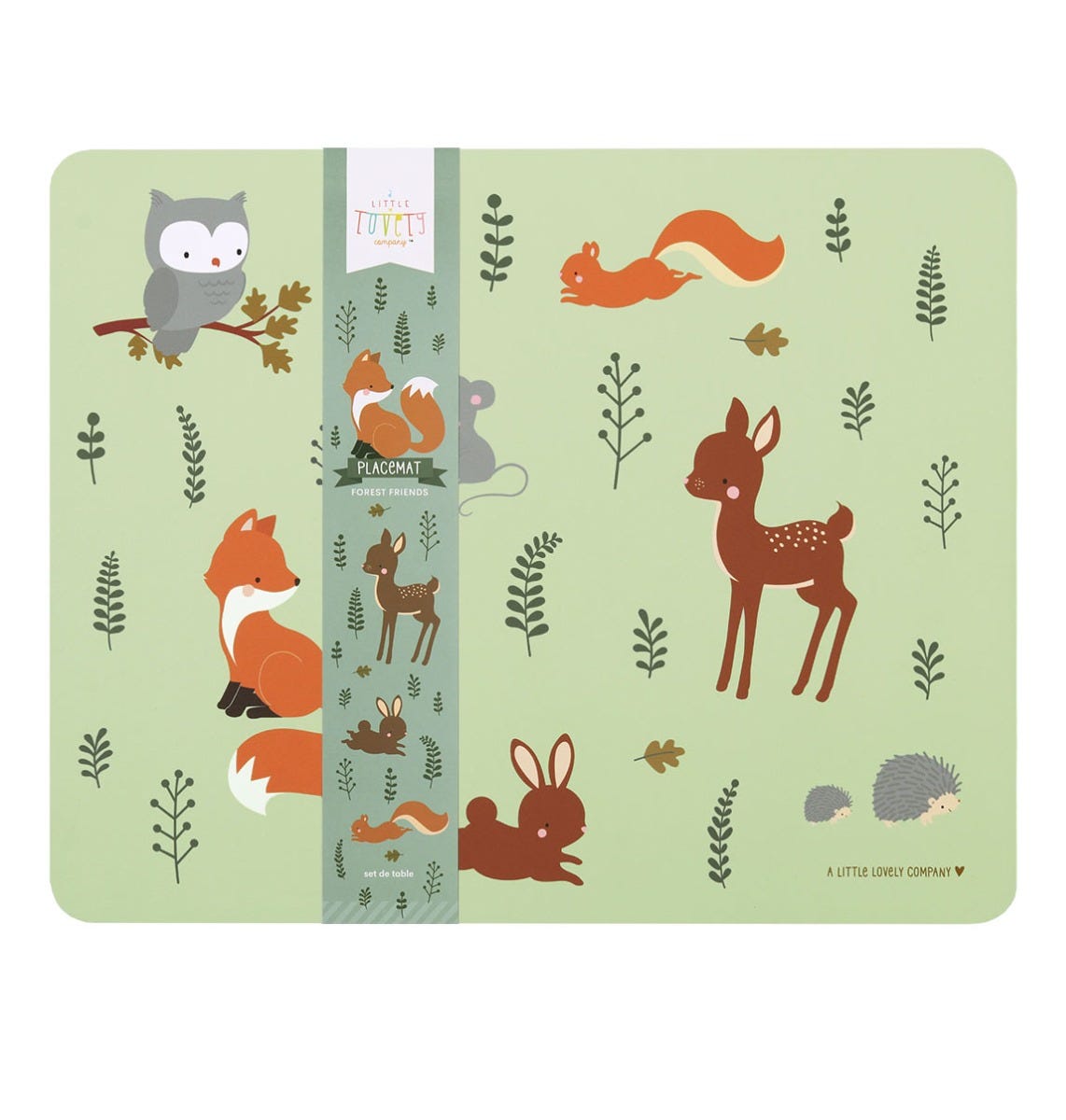 Set de table enfant - Amis de la forêt – vue 5 – A Little Lovely Company
