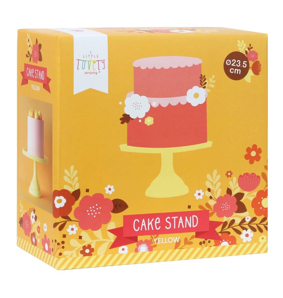 Présentoir à gâteau - petit format - jaune – vue 5 – A Little Lovely Company