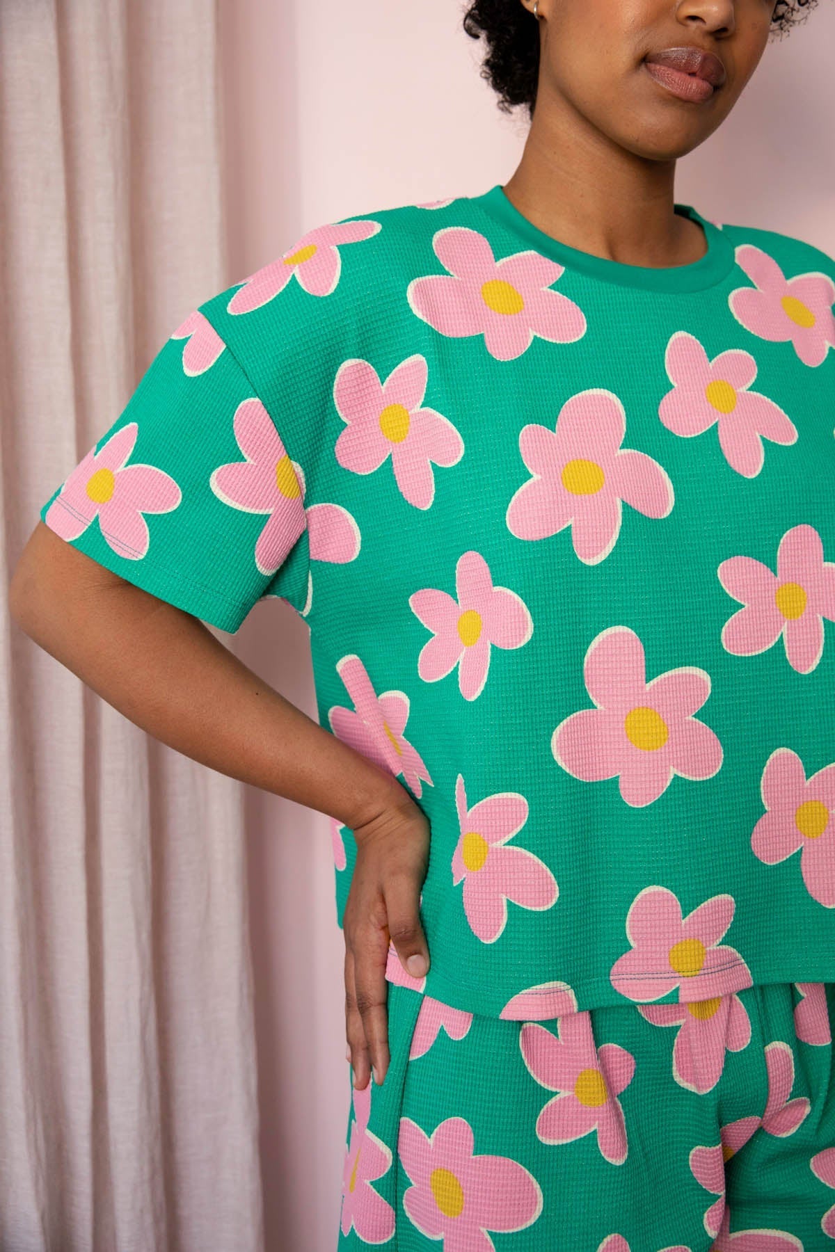 Pyjama gaufré Big Flowers - Hindbag x WAJ