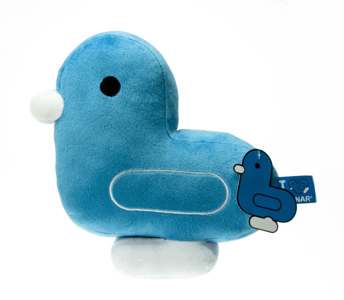 Kissen mit blauer Ente
