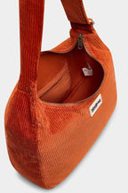 Sac hobo Claire Velours Brique