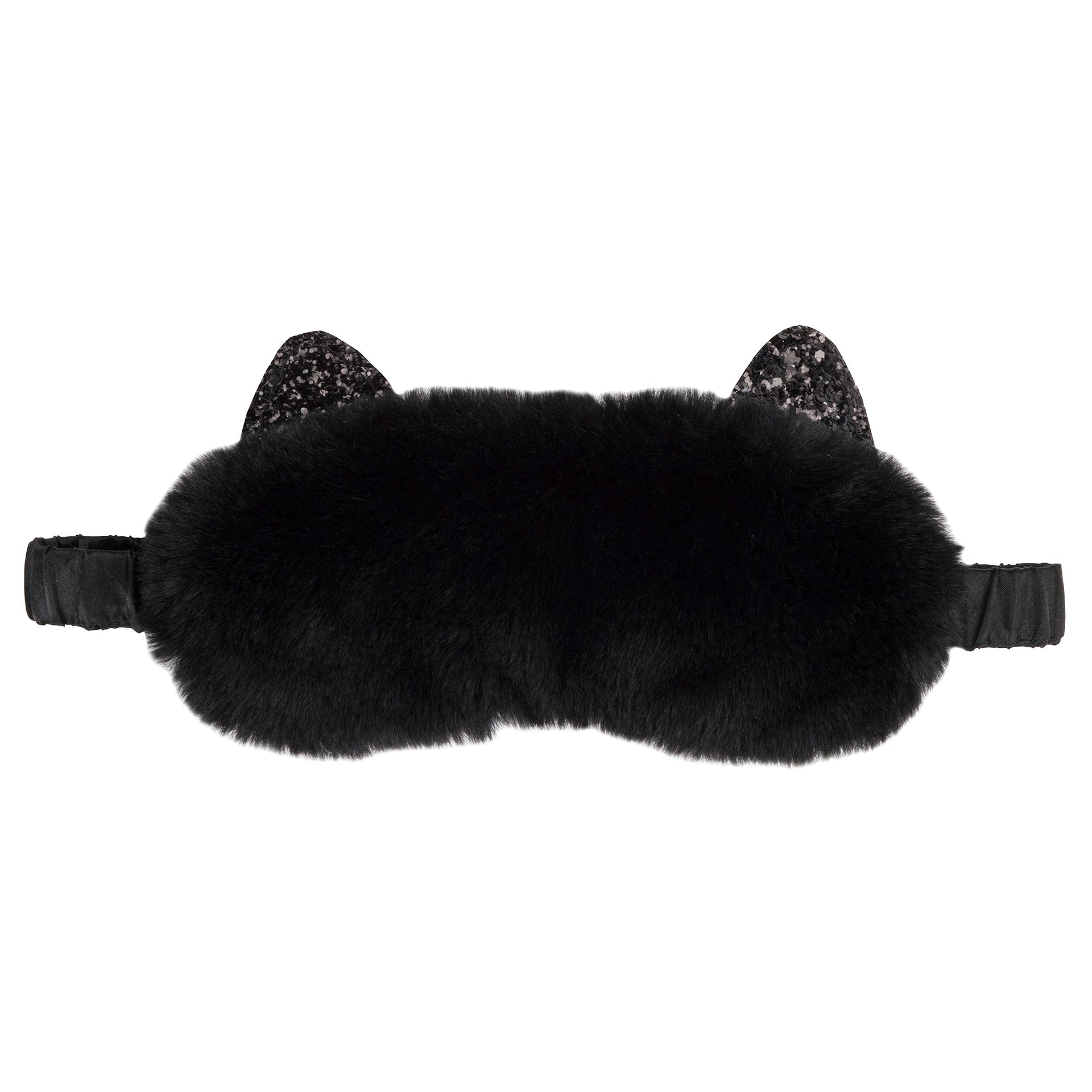 Masque de sommeil peluche – chat noir