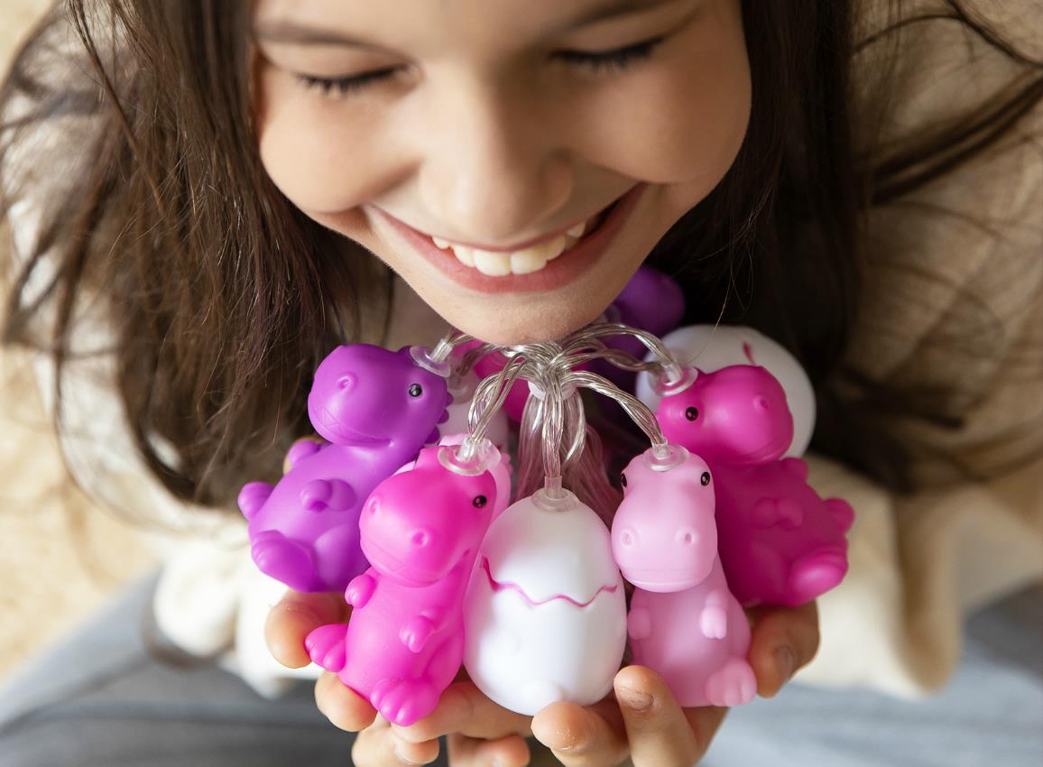 Guirlande Lumineuse Dinosaure Rose