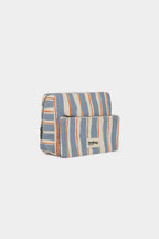 Trousse de toilette XL Alix Rayures Orange et Bleu
