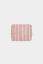 Trousse de toilette XL Alix Rayures Rose et Rouge