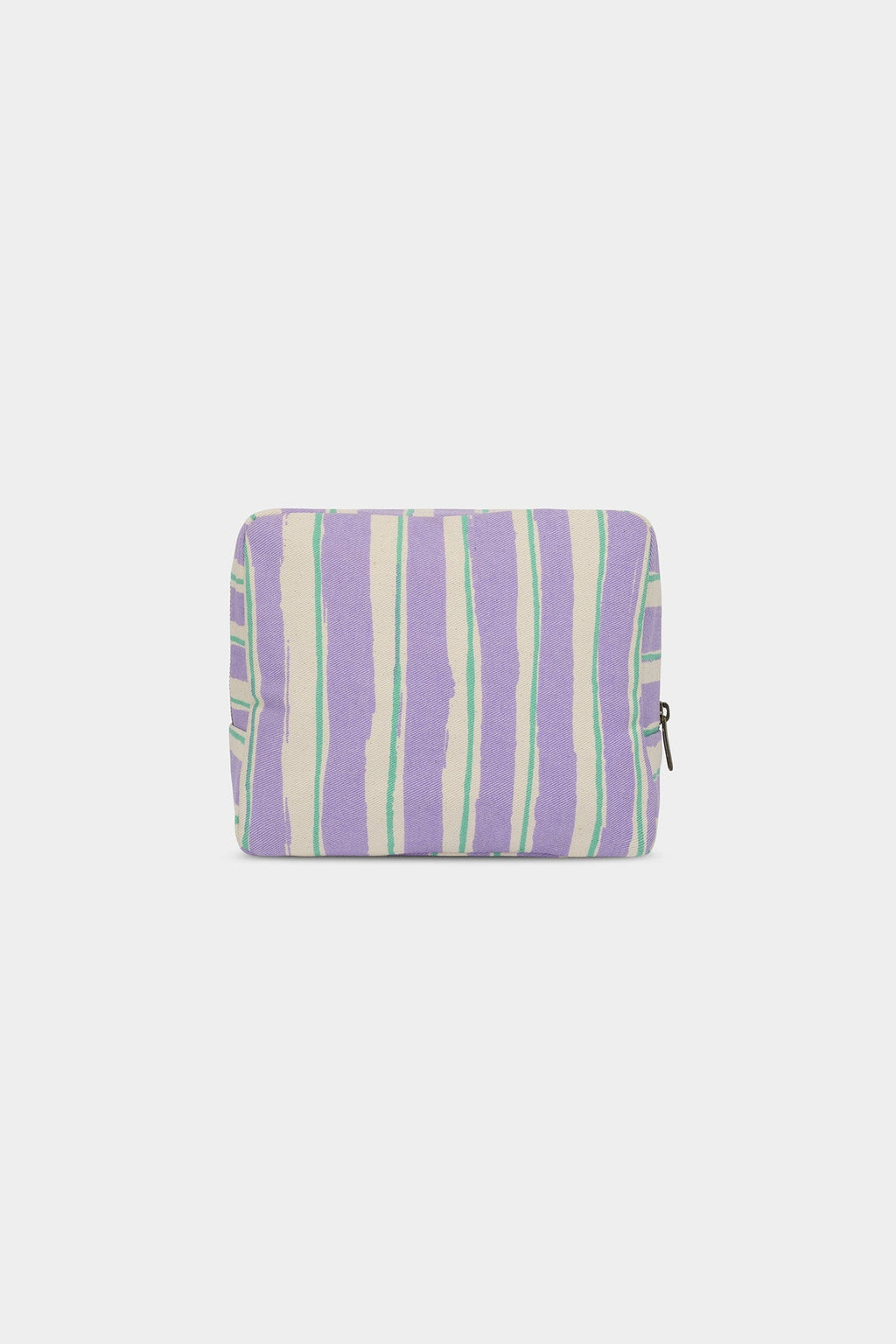 Trousse de toilette XL Alix Rayures Vert et Parme