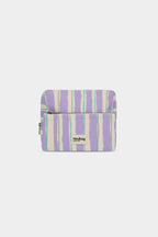 Trousse de toilette XL Alix Rayures Vert et Parme