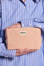 Trousse de toilette Leon Tressage corail
