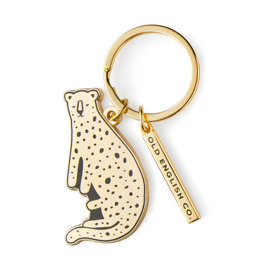 Golden leopard keychain