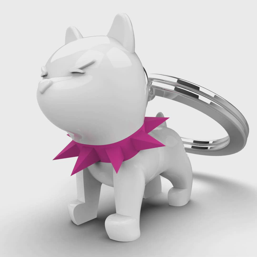 Porte clés Chien de Garde Blanc