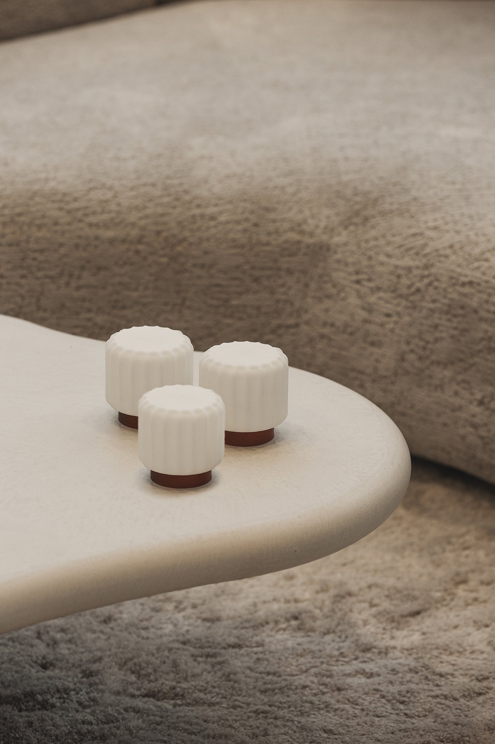 Designcadeau – 3 lampes dentelles 9cm rechargeable atelier pierre 