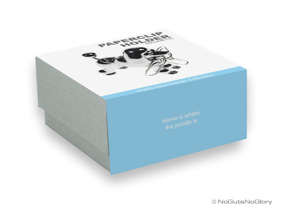 Designcadeau – aimant a trombones caniche metalmorphose 