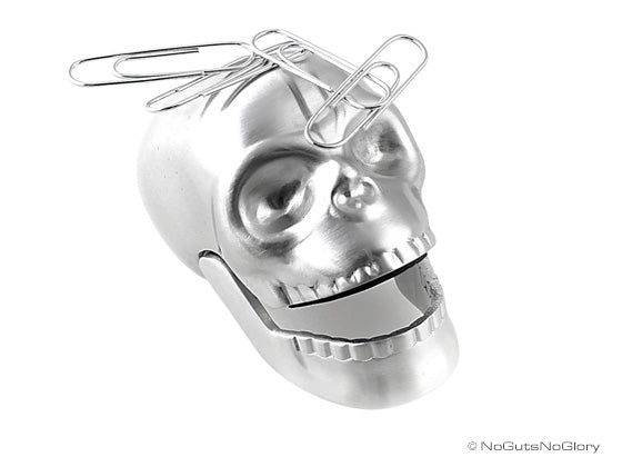 Aimant à trombones Crâne Meta[l]morphose | Boutique d'objets cadeaux designs CoolDesign.fr