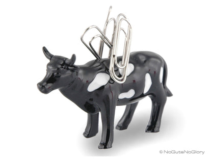 Aimant à trombones Vache Noire Meta[l]morphose | Boutique d'objets cadeaux designs CoolDesign.fr