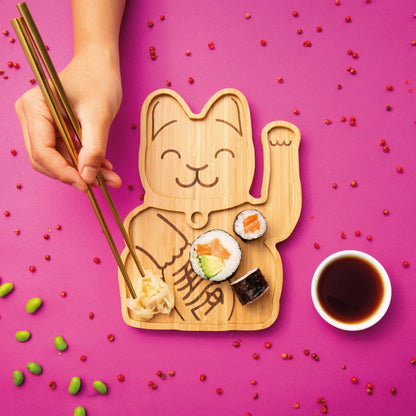 Assiette Bambou MANEKI NEKO Donkey | Boutique d'objets cadeaux designs CoolDesign.fr