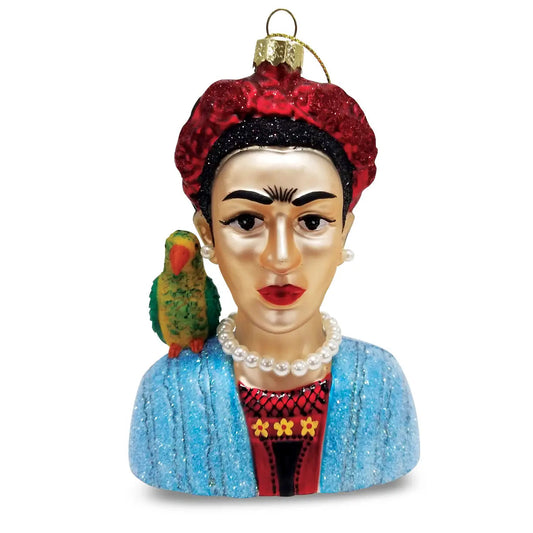 Frida Christmas ball and its parrot