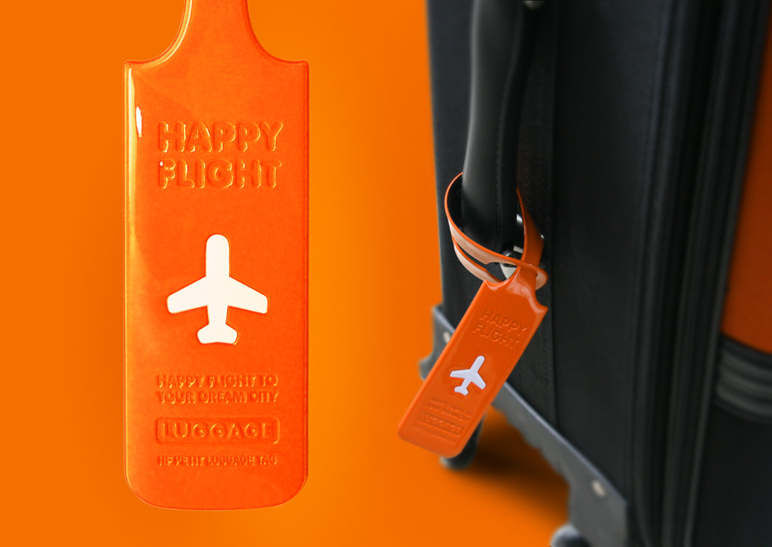 Happy Flight luggage label