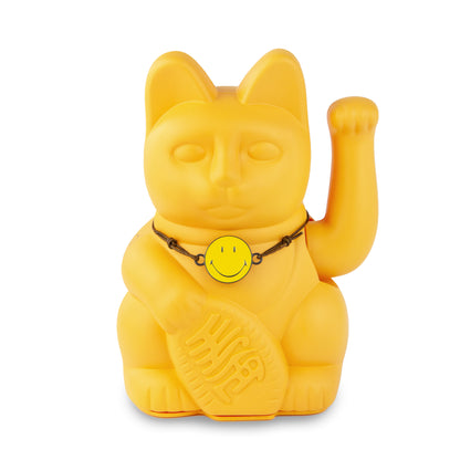 Chat Chanceux Jaune Profond SMILEY Donkey | Boutique d'objets cadeaux designs CoolDesign.fr