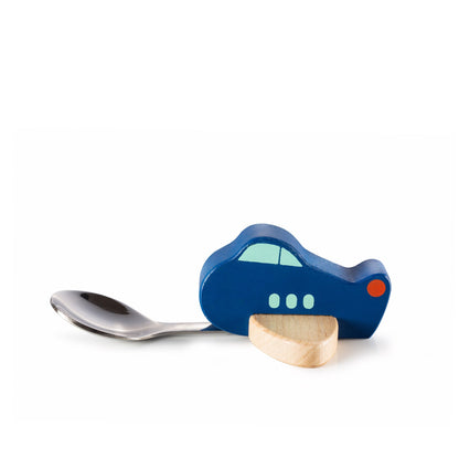 Cuillère Enfant Avion Bleu Donkey | Boutique d'objets cadeaux designs CoolDesign.fr