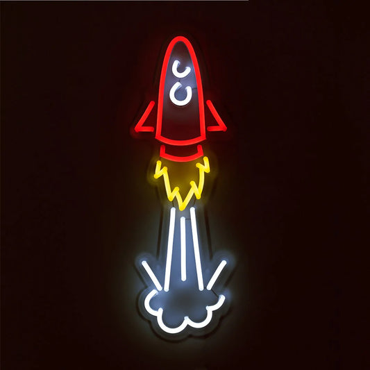 LED -seinä neon - raketti