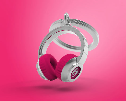 Porte clés Casque Rose Meta[l]morphose | Boutique d'objets cadeaux designs CoolDesign.fr