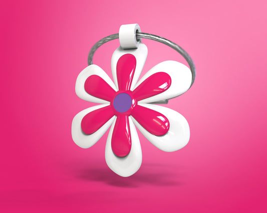 Pink flower key door