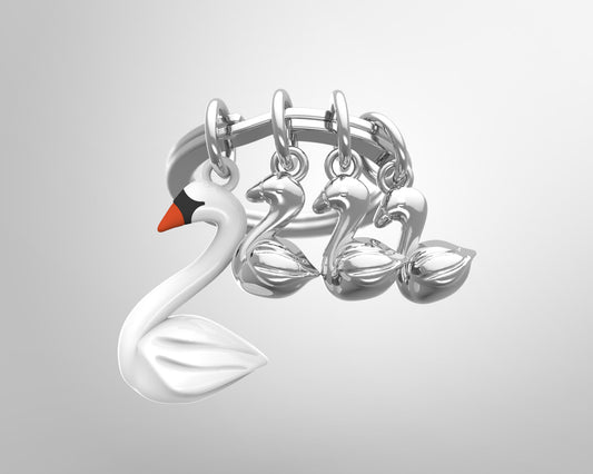 Porte clés Cygne Meta[l]morphose | Boutique d'objets cadeaux designs CoolDesign.fr