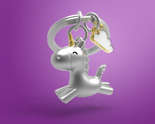 Porte clés Licorne Heureuse Meta[l]morphose | Boutique d'objets cadeaux designs CoolDesign.fr